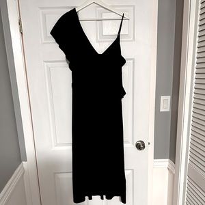 Black Club Monaco dress, jersey ribbed fabric size L